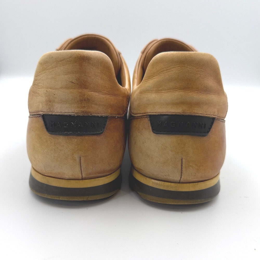 Magnanni Mens Brown Leather Perforated Sneakers Size 12 Made in Spain 14804 - Picture 5 of 10